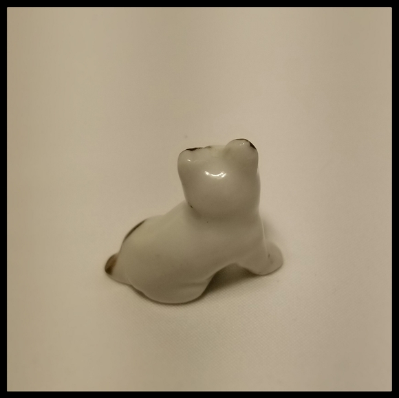 Vintage Boston Terrier Pottery Dog Brown White - Picture 2 of 5